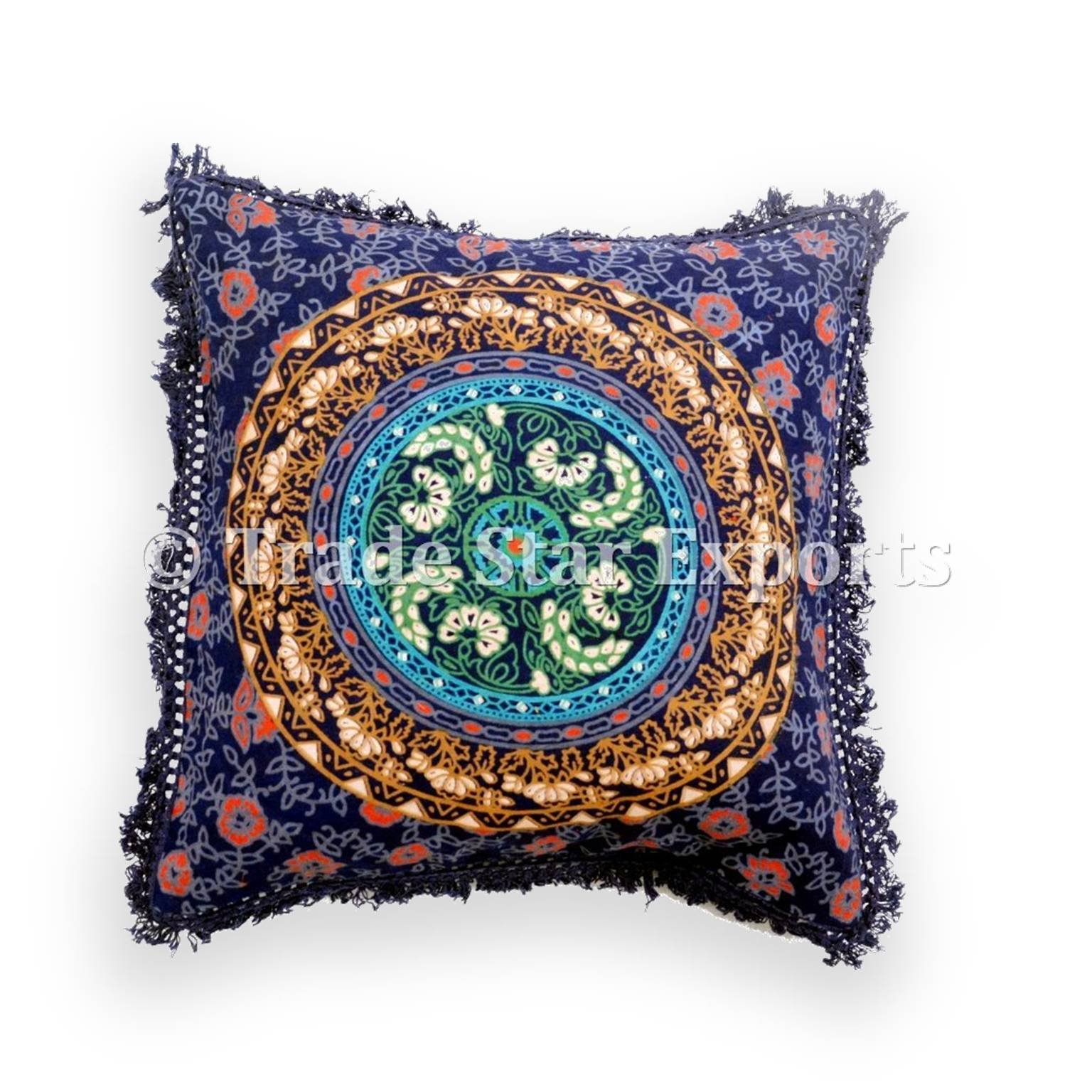 Bohemian clearance fringe pillow