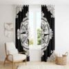 Black and White Tapestry Curtain