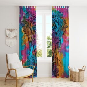 Elephant Tapestry Curtain